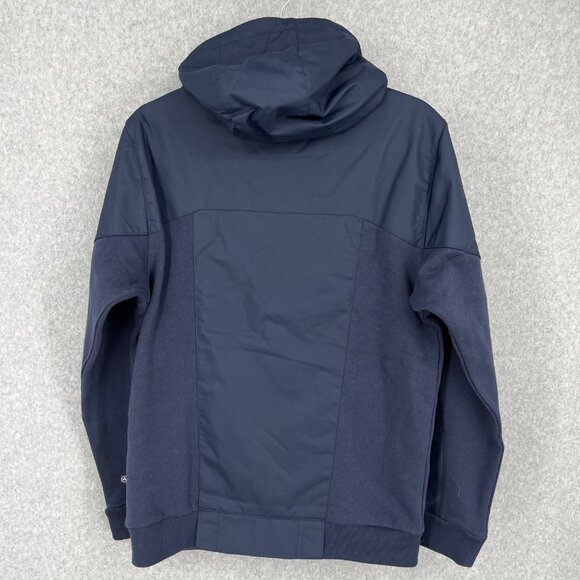 Aether Mens Assemblage Hoodie Full Zip Size S Total Eclipse Navy Blue Active NEW - Picture 5 of 13